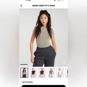 Gymshark Jersey Body fit T-shirt